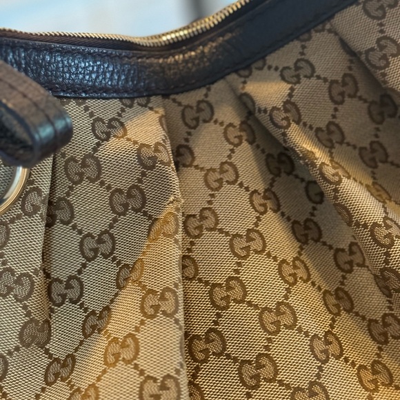 Gucci Monogram Canvas Sukey Hobo Bag + Gucci Original GG Wallet - AUTHENTIC - Picture 5 of 16